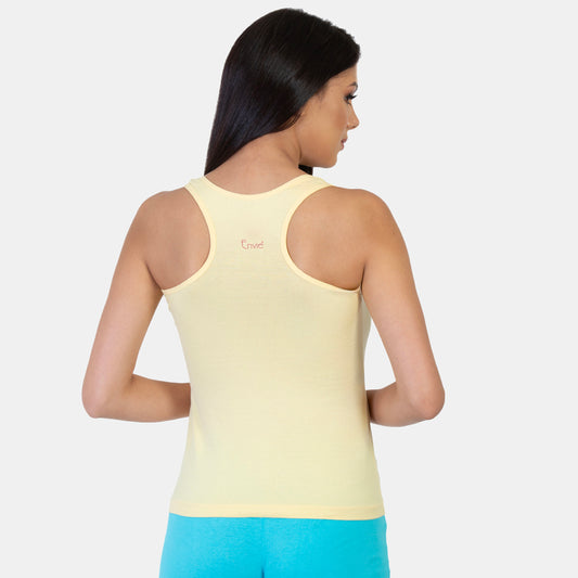Envie U-Neck Short Length Racerback Tank Top - NVC3003 (Golden Cream)