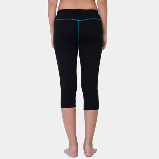 Envie Hugged Fit 3/4th Length Capri - NVCP6004 (Black)