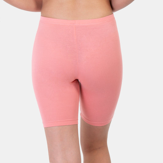 Envie Hugged Fit Thigh Length Cycling Shorts - NVS5020 (Wood Rose)
