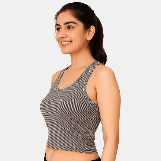 Envie Regular Fit U Neck Short Length Camisole - NVC3032 (Black)