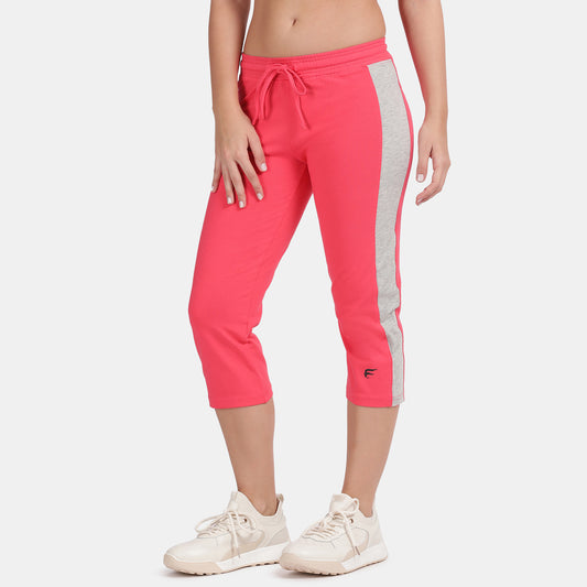 Envie Regular Fit 3/4th Length Contrast Capri - NVCP6006 (Rosebite Grey)