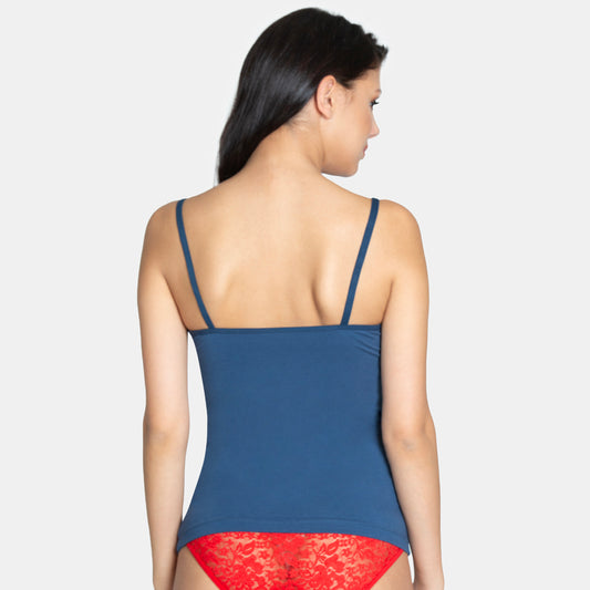 Envie Regular Fit Round Neck Short Length Basic Camisole - NVC3001 (Dark Denim)