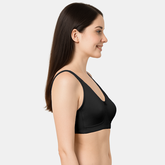Envie Non-Padded Non-Wired 3/4th Coverage T-Shirt Bra - NVB1150 (Black)