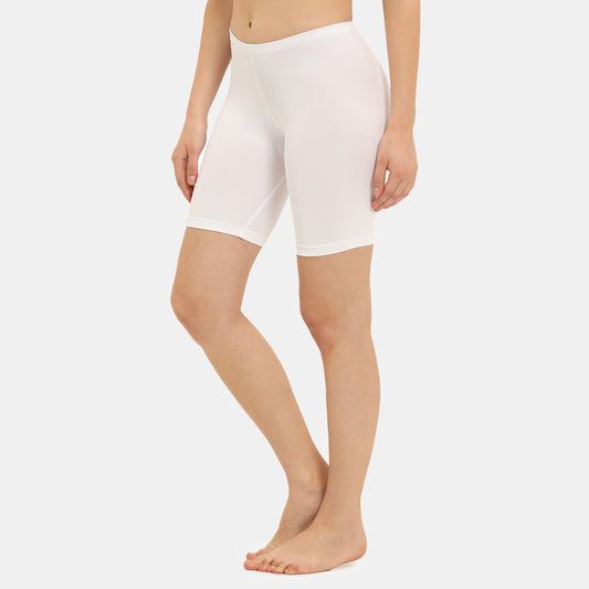 Envie Hugged Fit Cycling Shorts - NVS5026 (White)