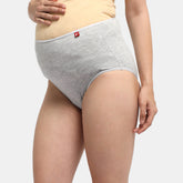 Envie High Rise 3/4th Coverage Maternity Panty - NVP2058 (Grey Melange)