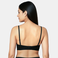 Envie Padded Wired 3/4th Coverage Push-Up Lace Bra - NVB1146 (Red Black)