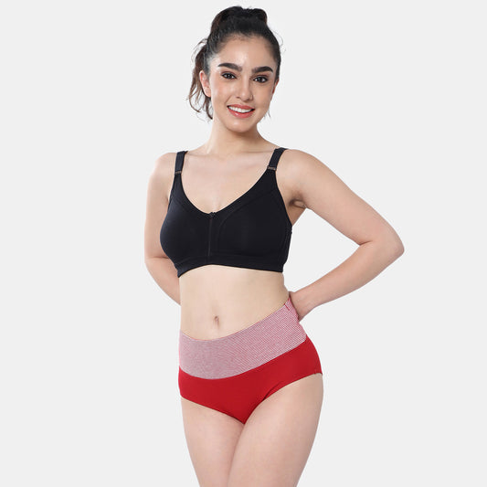 Envie Value+ Non-Padded Non-Wired Full Coverage T-Shirt Bra - NVB1106 (Black)
