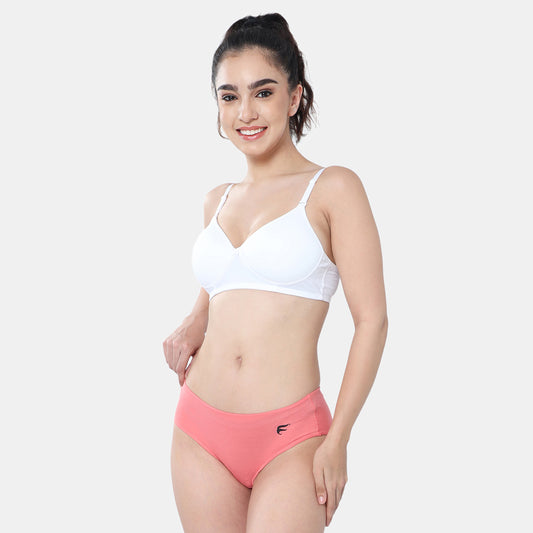 Envie Padded Non-Wired 3/4th Coverage T-Shirt Bra - NVB1105 (White)