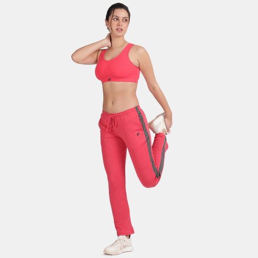 Envie Regular Fit Ankle Length Track Pant - NVTP8002 (Red Anthra)
