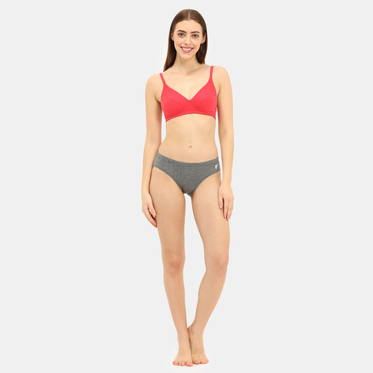 Envie Value+ Non-Padded Non-Wired 3/4th Coverage Minimiser Bra - NVB1083 (Red)