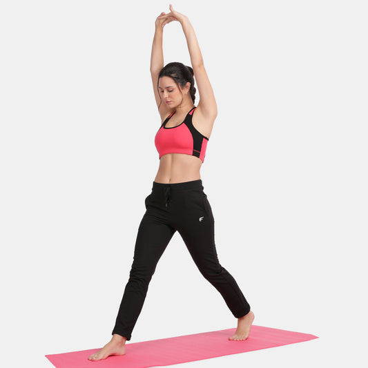 Envie Padded Non-Wired Full Coverage Sports Bra - NVB1051 (Rosebite - Black)