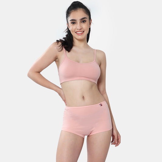 Envie Midrise Hugged Fit Comfort Boyshorts - NVS5027 (Peach)