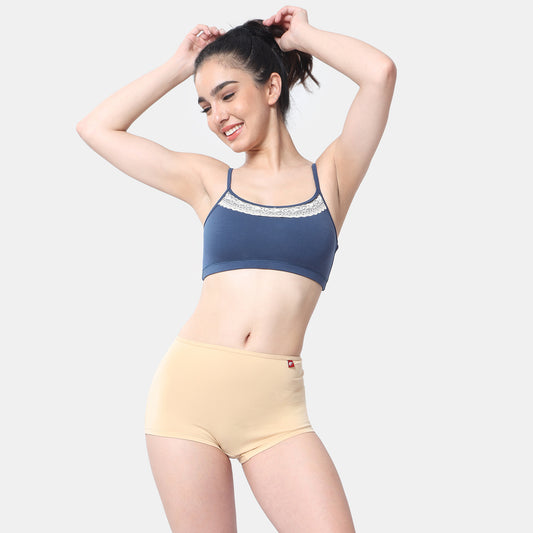 Envie Midrise Hugged Fit Comfort Boyshorts - NVS5027 (Nude)