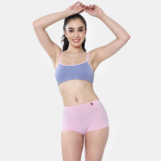 Envie Midrise Hugged Fit Comfort Boyshorts - NVS5027 (Light Pink)