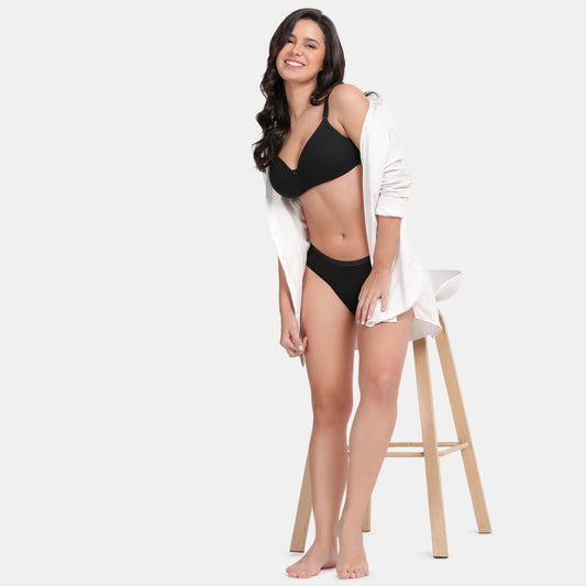 Envie Padded Non-Wired 3/4th Coverage Backless Bra - NVB1121 (Black)