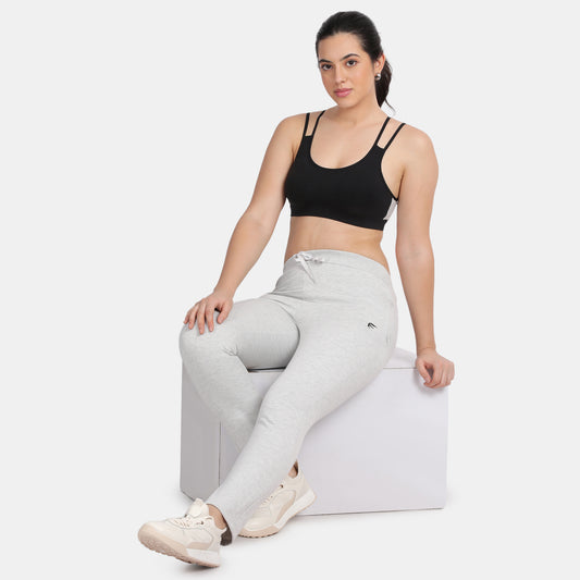 Envie Regular Fit Ankle Length Fleece Track Pant - NVTP8013 (Grey Melange)