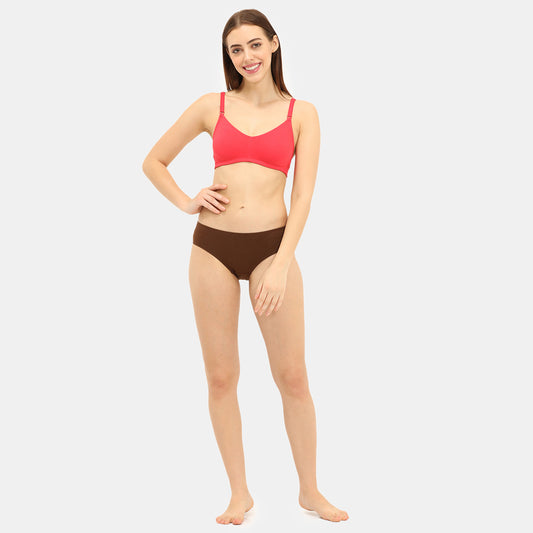Envie Non-Padded Non-Wired Full Coverage T-Shirt Bra - NVB1084 (Red)