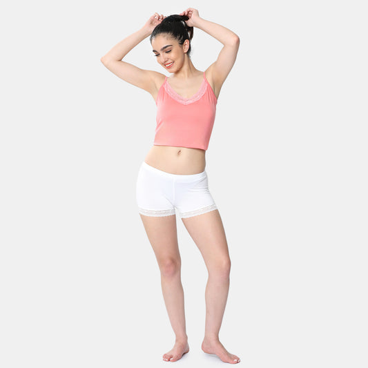 Envie Hugged Fit Ultralight Hot Shorts - NVS5030 (White)