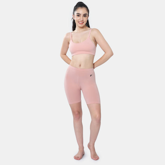 Envie Value+ Hugged Fit Thigh Length Cycling Shorts - NVS5025 (Peach)