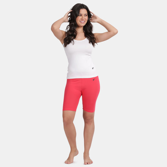 Envie Hugged Fit Thigh Length Cycling Shorts - NVS5019 (Rosebite)
