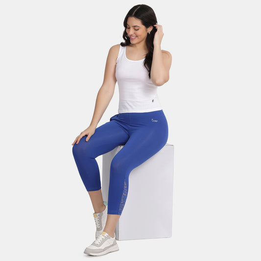 Envie Hugged Fit 3/4th Length Lace Capri - NVCP6003 (Sapphire)