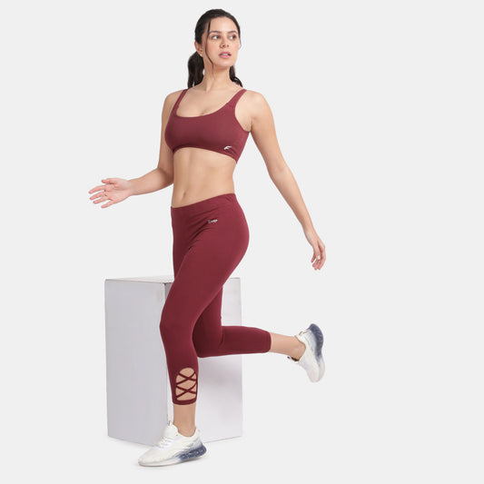 Envie Non-Padded Non-Wired Full Coverage Sports Bra - NVB1054 (Wine)