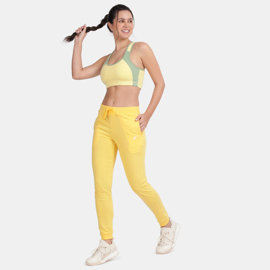 Envie Padded Non-Wired Full Coverage Sports Bra - NVB1051 (Fair Green - Yellow)