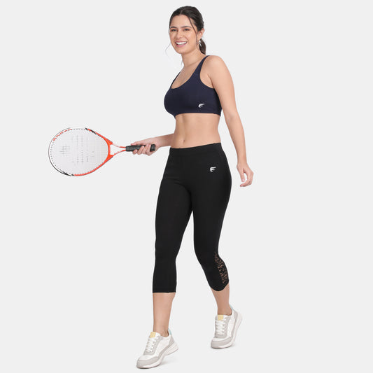 Envie Padded Non-Wired 3/4th Coverage Sports Bra - NVB1123 (Navy)
