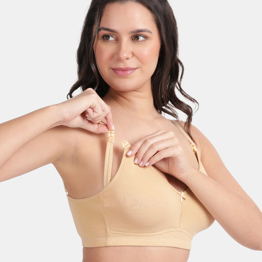 Envie Non-Padded Non-Wired 3/4th Coverage Maternity Bra - NVB1116 (Nude)