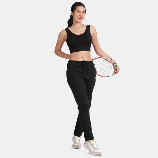 Envie Padded Non-Wired Full Coverage Sports Bra With Removable Padding - NVB1127 (Black)