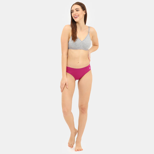 Envie Medium Rise 3/4th Coverage Hipster Panty (Pack of 3) - NVP2049 (Rosebite Orange Purple)