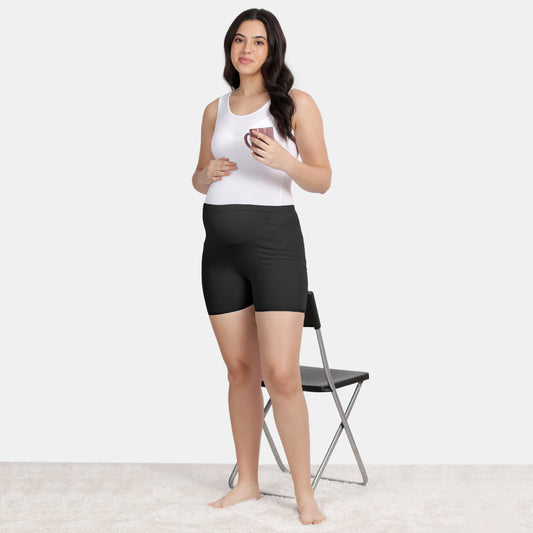 Envie Hugged Fit Maternity Lace Shorts - NVS5031 (Black)