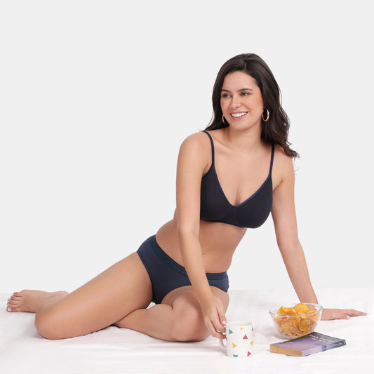 Envie Medium Rise 3/4th Coverage Hipster (Pack of 2) - NVP2054 (Navy Pink)