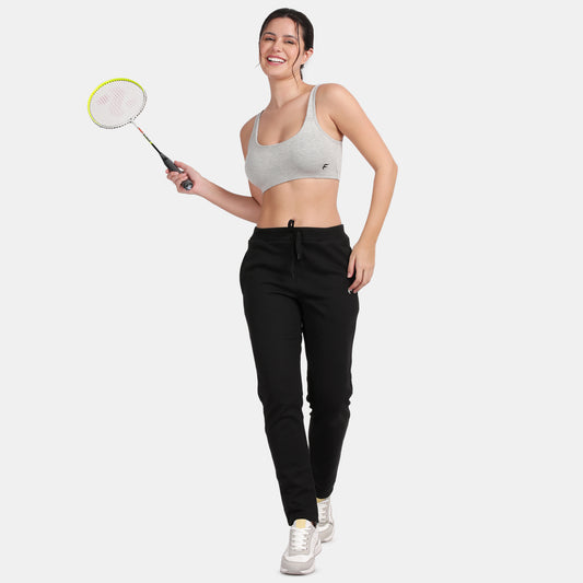 Envie Padded Non-Wired 3/4th Coverage Sports Bra - NVB1123 (Grey Melange)