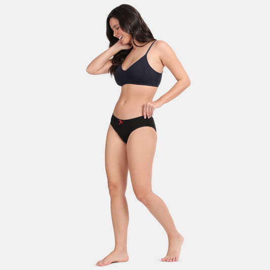 Envie Medium Rise 3/4th Coverage Hipster (Pack Of 3) - NVP2052 (Black Purple Maroon)