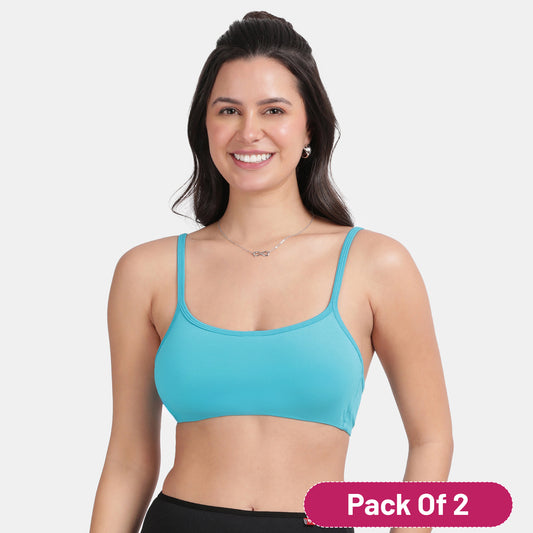 Envie Value+ Girls Non-Padded Non-Wired Full Coverage Teenage Bra - EVEGBA006 (Blue Attol)