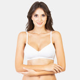 Envie Padded Non-Wired 3/4th Coverage T-Shirt Bra - EVEBA001 (White)
