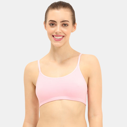 Envie Girls Non-Padded Non-Wired Full Coverage Beginners Bra - EVEGBA005 (Light Pink)