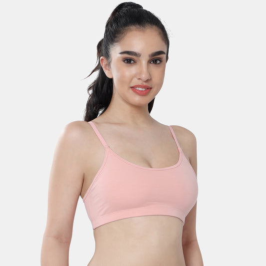 Envie Girls Non-Padded Non-Wired Full Coverage Beginners Bra - EVEGBA005 (Peach)