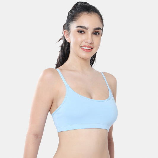 Envie Girls Non-Padded Non-Wired Full Coverage Beginners Bra - EVEGBA005 (Powder Blue)