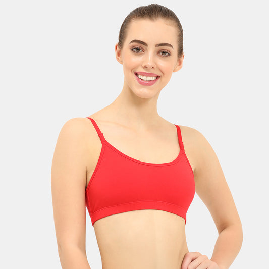 Envie Girls Non-Padded Non-Wired Full Coverage Beginners Bra - EVEGBA005 (True Red)
