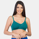 Non padded non wired minimiser bra Envie NVB1005 green breathable fabric everyday support bra for women