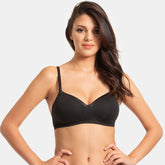 Envie Padded Non-Wired 3/4th Coverage T-Shirt Bra - NVB1007 (Black)