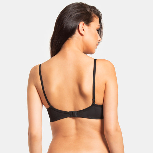 Envie Padded Non-Wired 3/4th Coverage T-Shirt Bra - NVB1007 (Black)