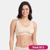 Envie Pack of 2 Non-Padded Non-Wired Full Coverage Sleeping Bra - NVB1022 (Nude)
