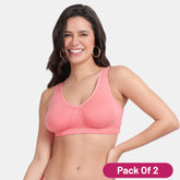 Envie Pack of 2 Non-Padded Non-Wired Full Coverage Sleeping Bra - NVB1022 (Woodrose)