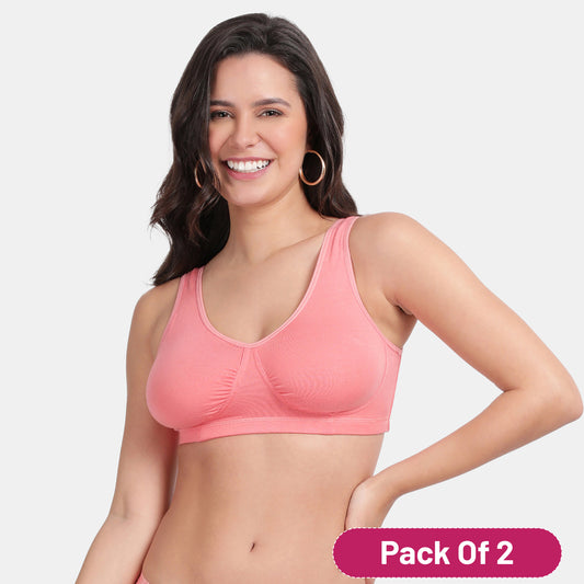 Envie Value+ Non-Padded Non-Wired Full Coverage Sleeping Bra - NVB1022 (Woodrose)