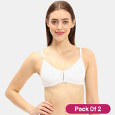 Envie Pack of 2 Non-Padded Non-Wired 3/4th Coverage T-Shirt Bra - NVB1082 (White)