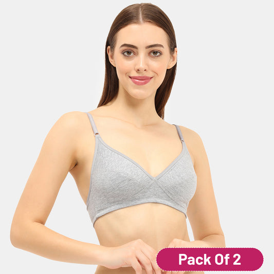 Envie Value+ Non-Padded Non-Wired 3/4th Coverage Minimiser Bra - NVB1083 (Melange)