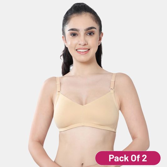 Envie Value+ Non-Padded Non-Wired Full Coverage T-Shirt Bra - NVB1084 (Nude)